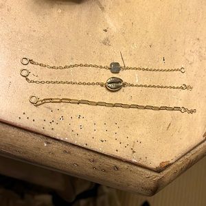 Etsy Shell, Labradorite and Chain Gold Filled Bracelet Set